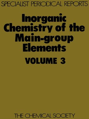 cover image of Inorganic Chemistry of the Main-Group Elements